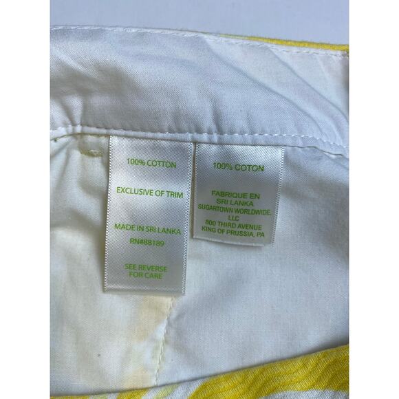 Lilly Pulitzer Yellow Floral Textured Scalloped Buttercup Shorts Women's Size 00 - Picture 7 of 10